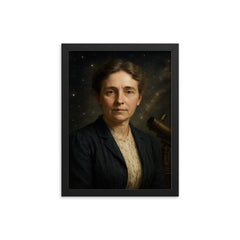 Henrietta Swan astronomer framed print on a plain backdrop in size 12"x16".
