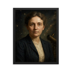 Henrietta Swan astronomer framed print on a plain backdrop in size 16"x20".