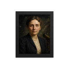 Henrietta Swan astronomer framed print on a plain backdrop in size 8"x10".