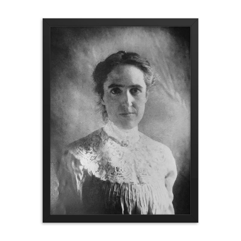 Henrietta Swan framed print on a plain backdrop in size 18