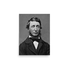 Henry David Thoreau poster on a plain backdrop in size 12"x16".