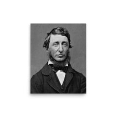 Henry David Thoreau poster on a plain backdrop in size 8"x10".