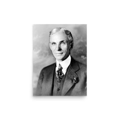 Henry Ford poster on a plain backdrop in size 12"x16".