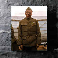 Henry Johnson metal print mockup