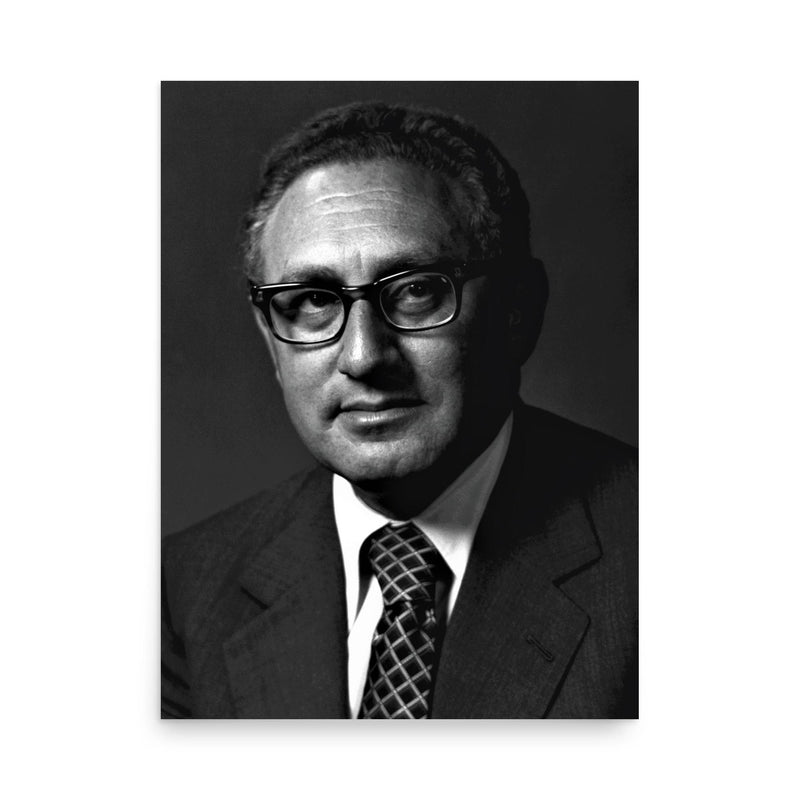 Henry Kissinger poster on a plain backdrop in size 18