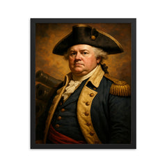 Henry Knox framed print on a plain backdrop in size 16"x20".