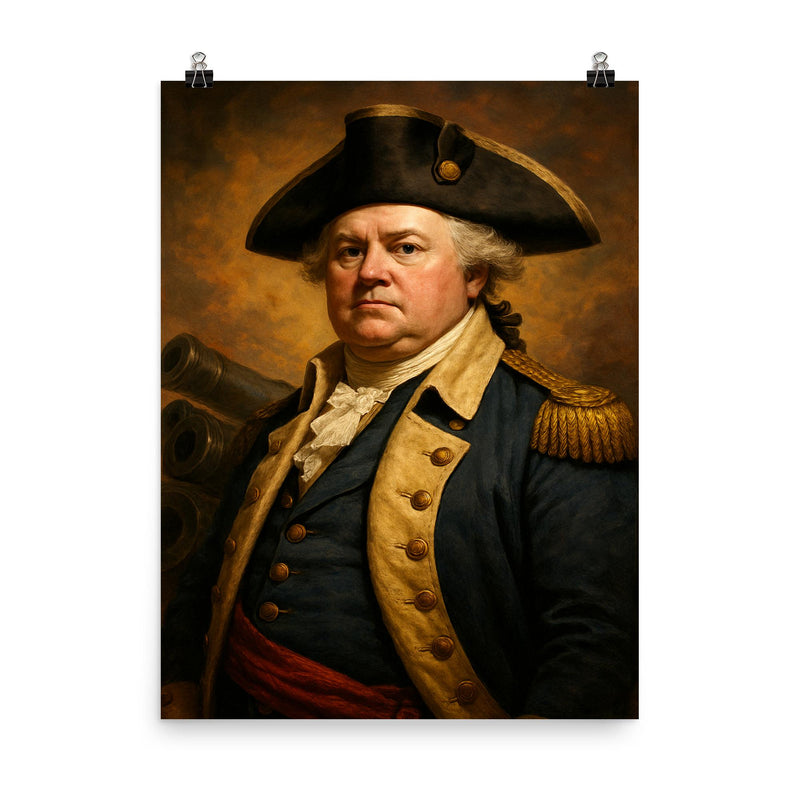 Henry Knox poster on a plain backdrop in size 8