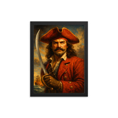 Henry Morgan framed print on a plain backdrop in size 12"x16".