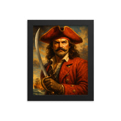 Henry Morgan framed print on a plain backdrop in size 8"x10".