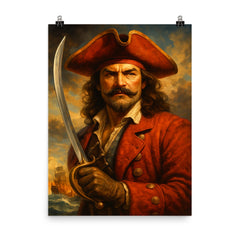 Henry Morgan poster on a plain backdrop in size 8"x10".