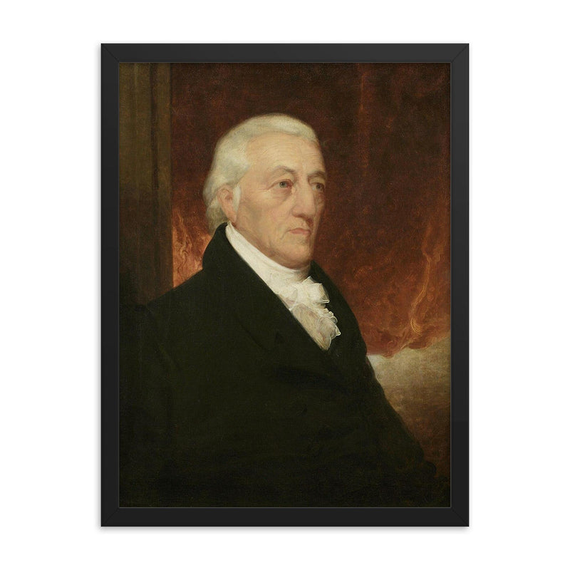 Henry Rutgers framed print on a plain backdrop in size 18