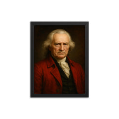 Henry Rutgers portrait framed print on a plain backdrop in size 12"x16".