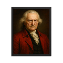 Henry Rutgers portrait framed print on a plain backdrop in size 16"x20".
