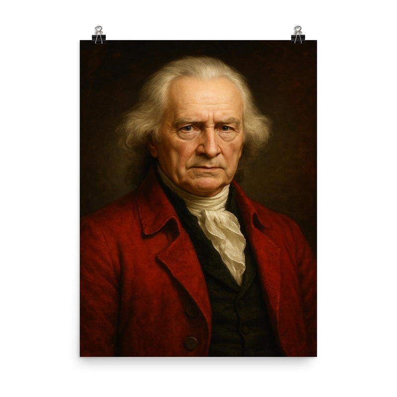 Henry Rutgers portrait poster on a plain backdrop in size 8