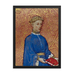 Henry V framed print on a plain backdrop in size 18"x24".
