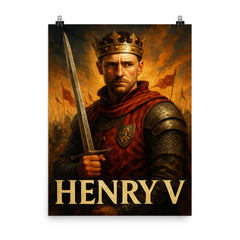 Henry V poster on a plain backdrop in size 8"x10".