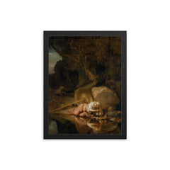 Hera by Carel Fabritius framed print on a plain backdrop in size 12"x16".