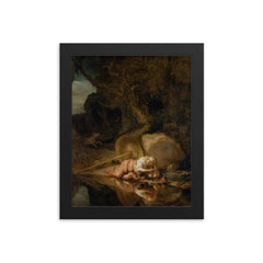 Hera by Carel Fabritius framed print on a plain backdrop in size 8"x10".