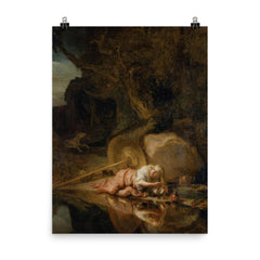 Hera by Carel Fabritius poster on a plain backdrop in size 8"x10".