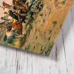 Herd Quitter by Charles Marion Russell metal print mockup