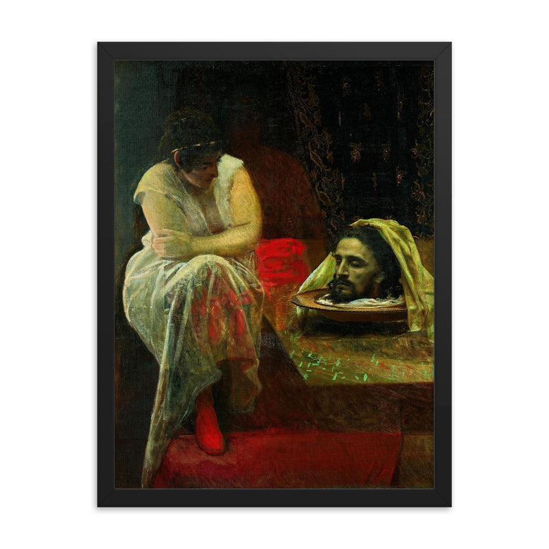 Herodias by Ivan Kramskoy, 1886 framed print on a plain backdrop in size 18