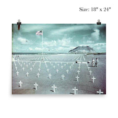 Heroes All - USMC Cemetery on Iwo Jima poster 5
