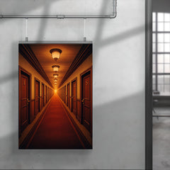 Hilbert's Hotel corridor of infinite numbered doors poster 4