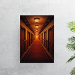 Hilbert's Hotel corridor of infinite numbered doors poster 7