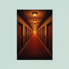 Hilbert's Hotel corridor of infinite numbered doors poster 8