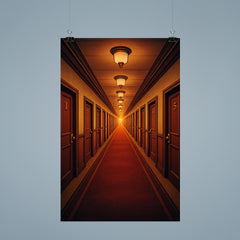 Hilbert's Hotel corridor of infinite numbered doors poster 9