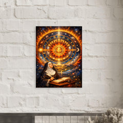 Hildegard von Bingen cosmic mandala vision metal print mockup