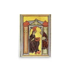 Hildegard von Bingen poster on a plain backdrop in size 12"x16".