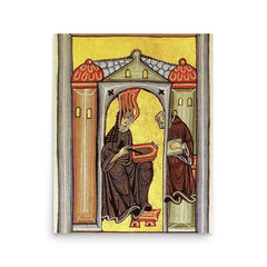 Hildegard von Bingen poster on a plain backdrop in size 16"x20".