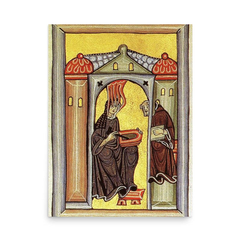 Hildegard von Bingen poster on a plain backdrop in size 18