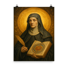 Hildegard von Bingen poster on a plain backdrop in size 8"x10".