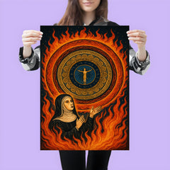 Hildegard von Bingen vision of cosmic mandala and fire poster 3