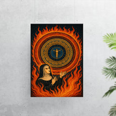 Hildegard von Bingen vision of cosmic mandala and fire poster 7