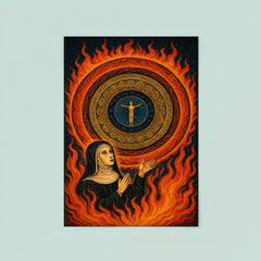Hildegard von Bingen vision of cosmic mandala and fire poster 8
