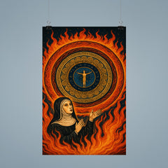 Hildegard von Bingen vision of cosmic mandala and fire poster 9