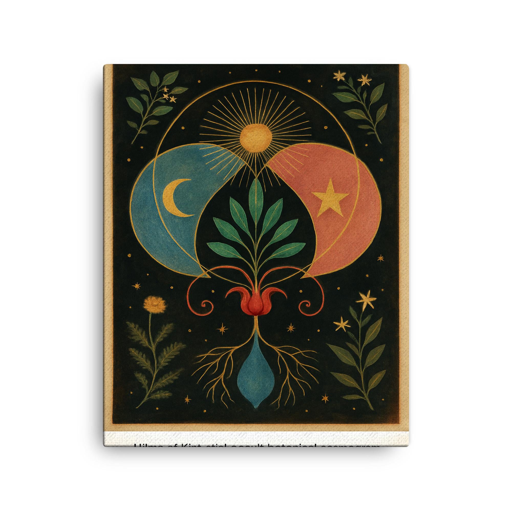 Hilma af Klint Style Occult Botanical Cosmogram Canvas Wall Art – Noveltees