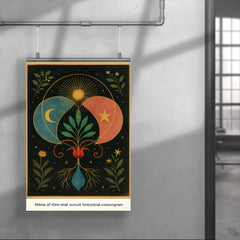 Hilma af Klint style occult botanical cosmogram original poster 4