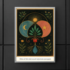 Hilma af Klint style occult botanical cosmogram original poster 5