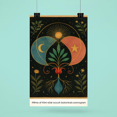 Hilma af Klint style occult botanical cosmogram original poster 6