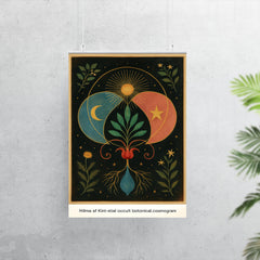 Hilma af Klint style occult botanical cosmogram original poster 7