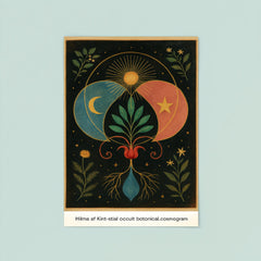 Hilma af Klint style occult botanical cosmogram original poster 8