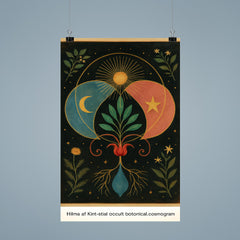 Hilma af Klint style occult botanical cosmogram original poster 9