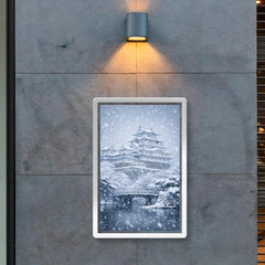 Himeji Castle in blizzard silence poster 2