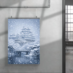 Himeji Castle in blizzard silence poster 4