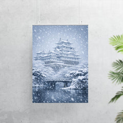 Himeji Castle in blizzard silence poster 7