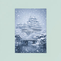 Himeji Castle in blizzard silence poster 8